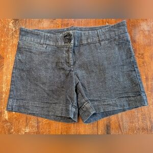 The Limited Denim Tailored Short Flat Front Dark Wash Size 10 Cotton Used Casual